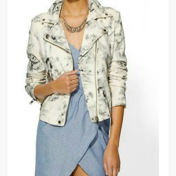 NWOT Rhyme & Echo Shayna Linen Moto Jacket XS - Picture 3 of 11